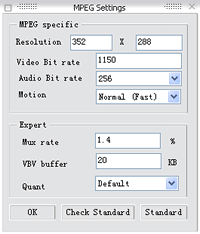 iSofter DVD �̃��b�p�[�v���`�i - MPEG settings