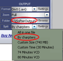 iSofter DVD Audiobp[ - Split chapters